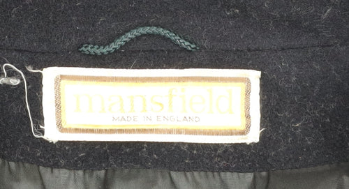 Mansfield Women's Black Wool Cashmere Long Overcoat Size 14