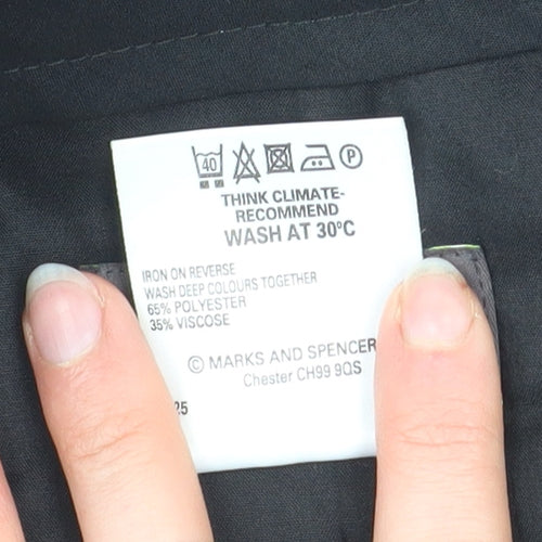 Marks and Spencer Mens Black 32in Regular Fit Dress Pants