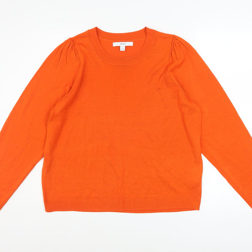 Next Women’s Orange Crew Neck Pullover Jumper L Long Sleeve Knit
