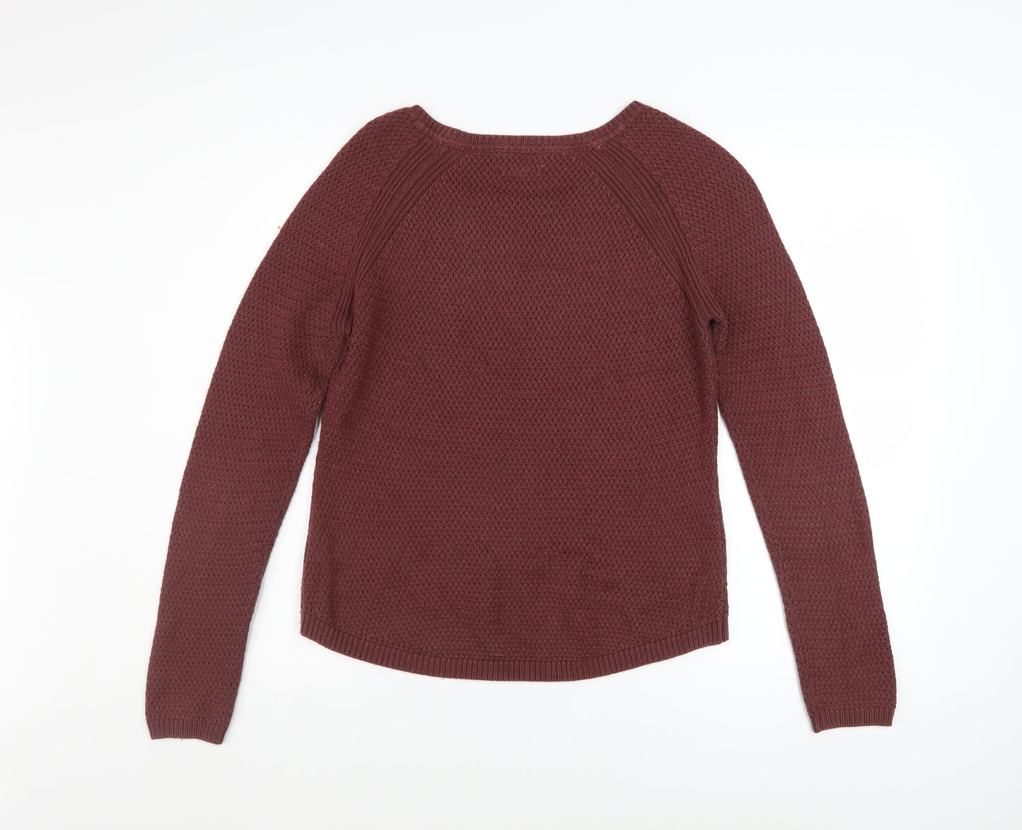 Billabong Womens Red Knit Pullover Jumper Size S Long Sleeve Crew Neck