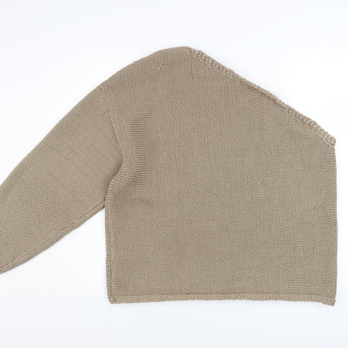 Marks and Spencer Women’s Beige XL Chunky Knit Asymmetrical Pullover Jumper