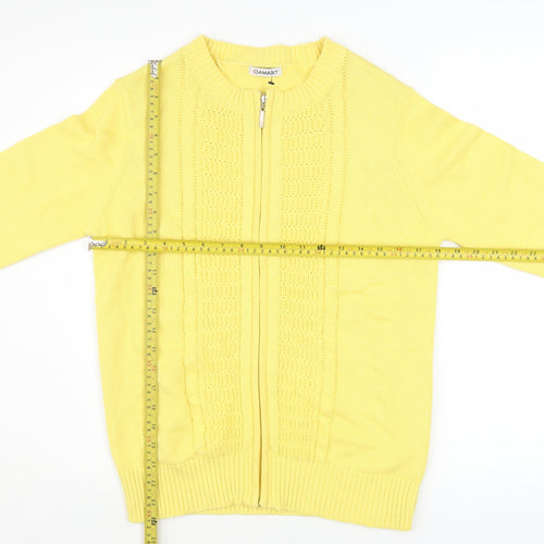 Damart Women Yellow Size 10 Full Zip Cotton Basic Jacket