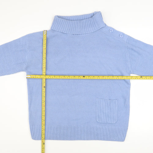 ISLE Collection Women’s Blue Roll Neck Knit Jumper Size M