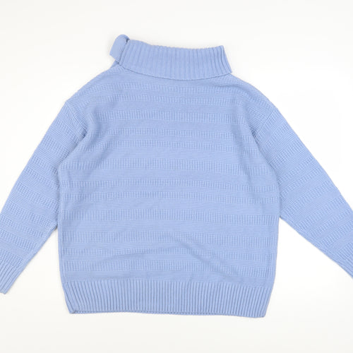 ISLE Collection Women’s Blue Roll Neck Knit Jumper Size M
