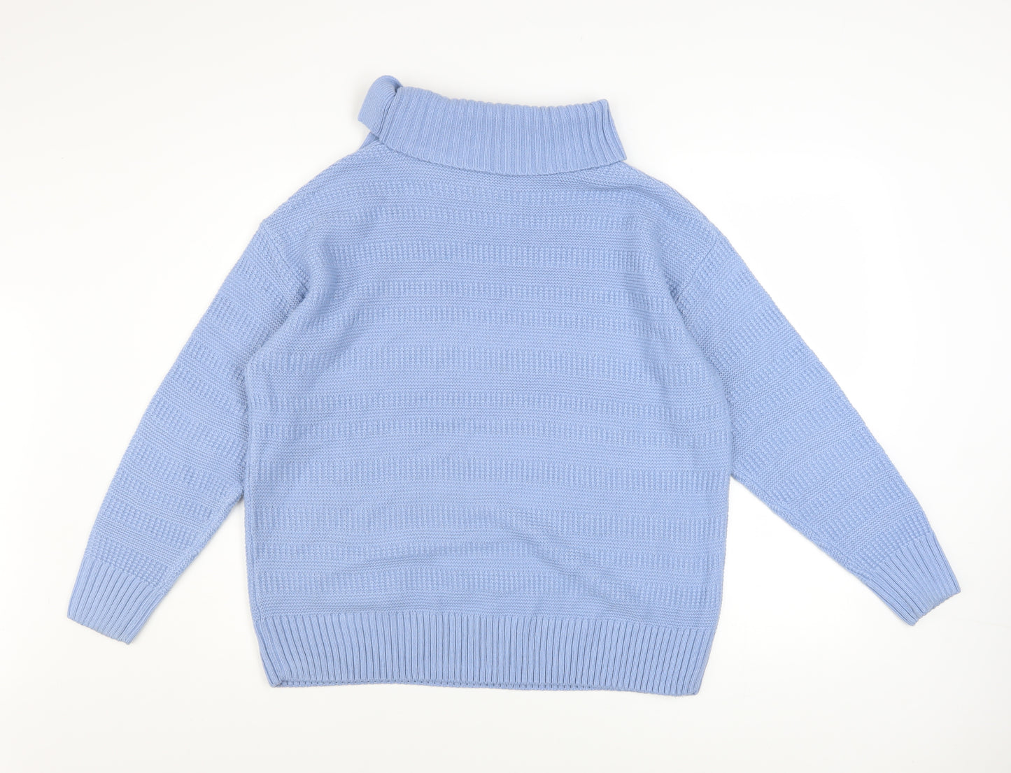 ISLE Collection Women’s Blue Roll Neck Knit Jumper Size M