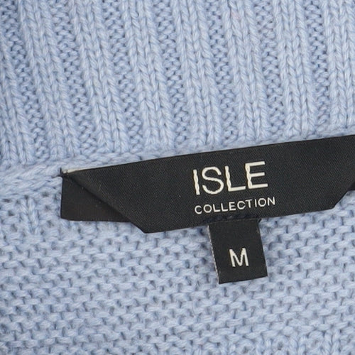 ISLE Collection Women’s Blue Roll Neck Knit Jumper Size M