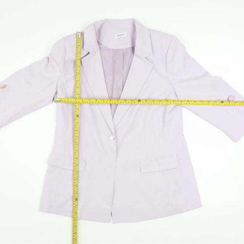 Damart Women's Purple Blazer UK 14 Regular Fit 3/4 Sleeve Jacket