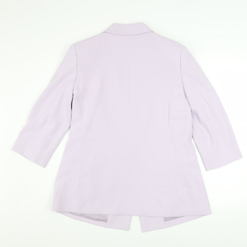 Damart Women's Purple Blazer UK 14 Regular Fit 3/4 Sleeve Jacket