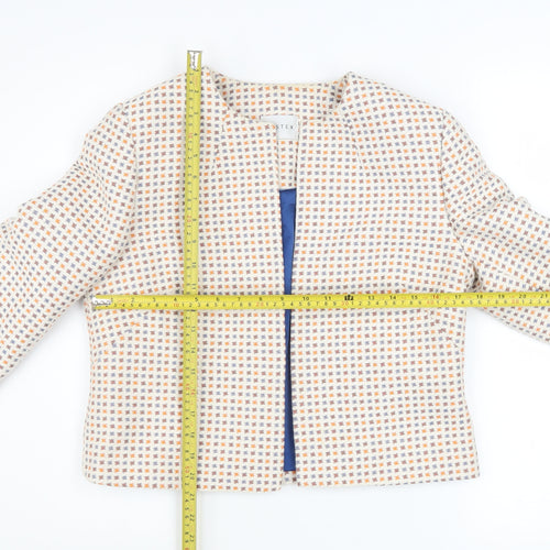 Eastex Women’s Multicoloured Tweed Jacket Size 10 Lightweight Open Front