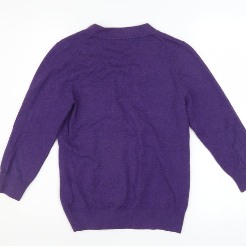 Boden Women's Purple Cotton V-Neck Button Cardigan Size 18