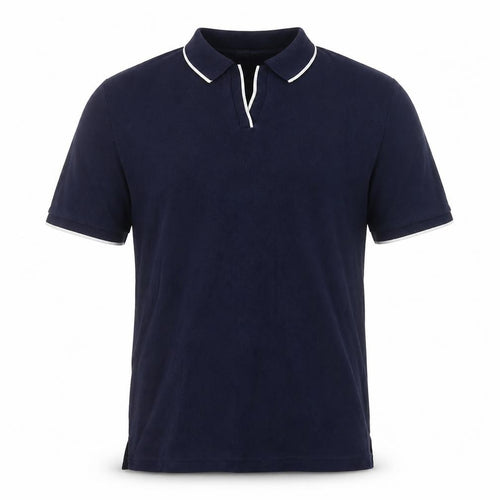 Marks and Spencer Men's Navy Blue Cotton Polo Shirt Size 14