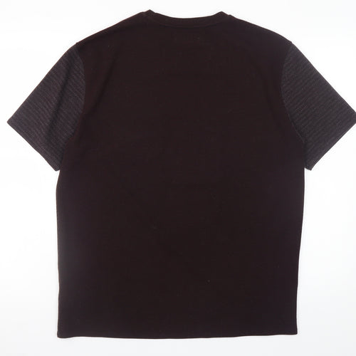 Reiss Nineteen Seventy-One Men's Black Short Sleeve Crew Neck T-Shirt L