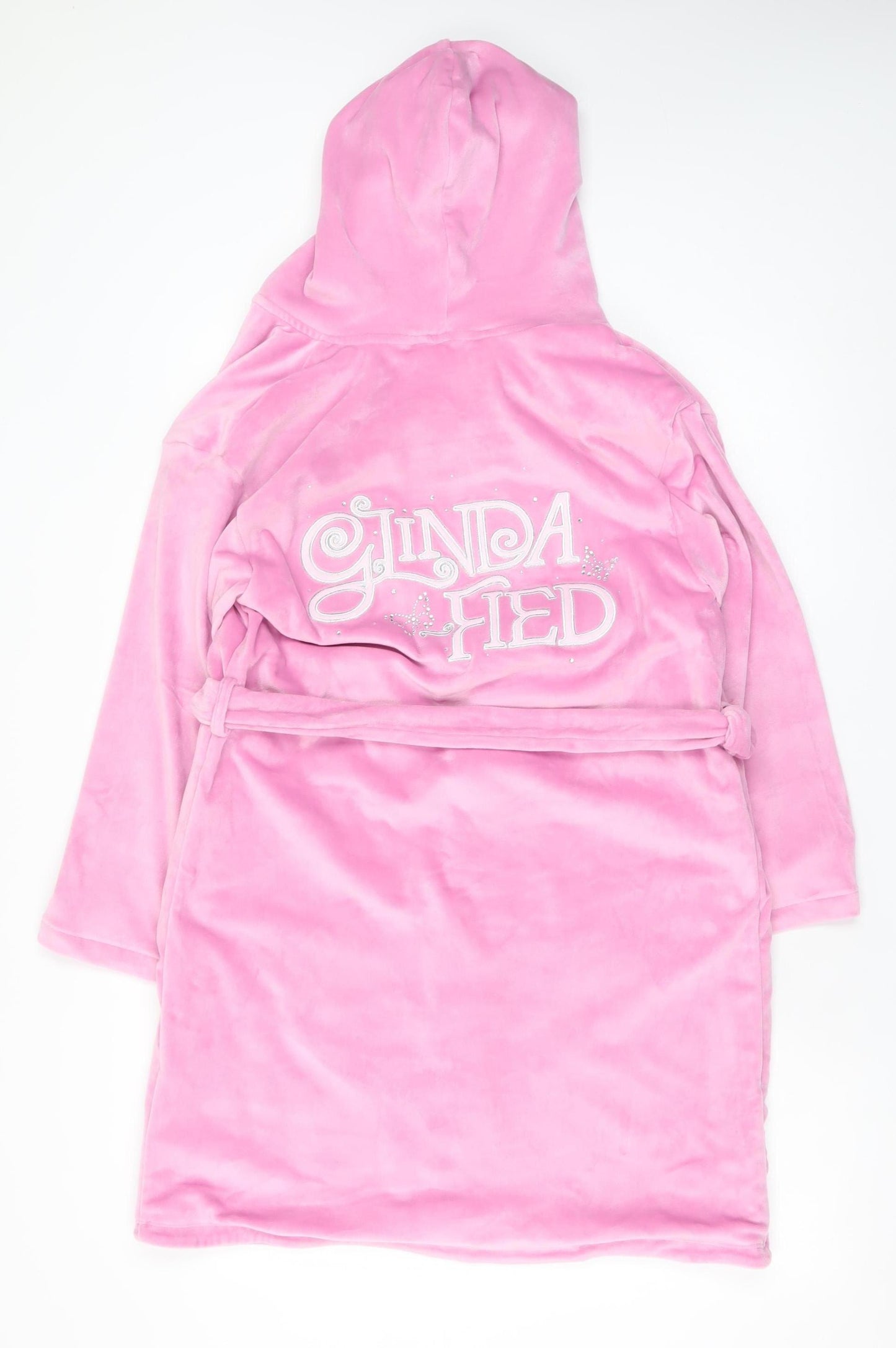Marks and Spencer Girls Pink Wicked Glinda Robe 11-12 Years Hooded Belted