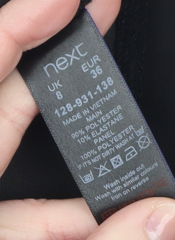 Next Women Black Velvet Camisole Tank Top Size 8