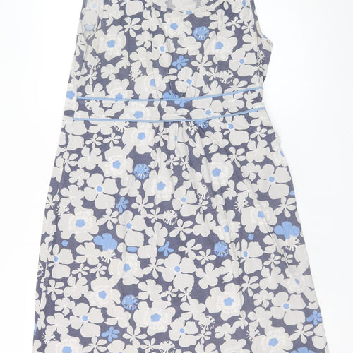 Adini Women’s Multicoloured Floral Cotton Sleeveless Shift Dress M