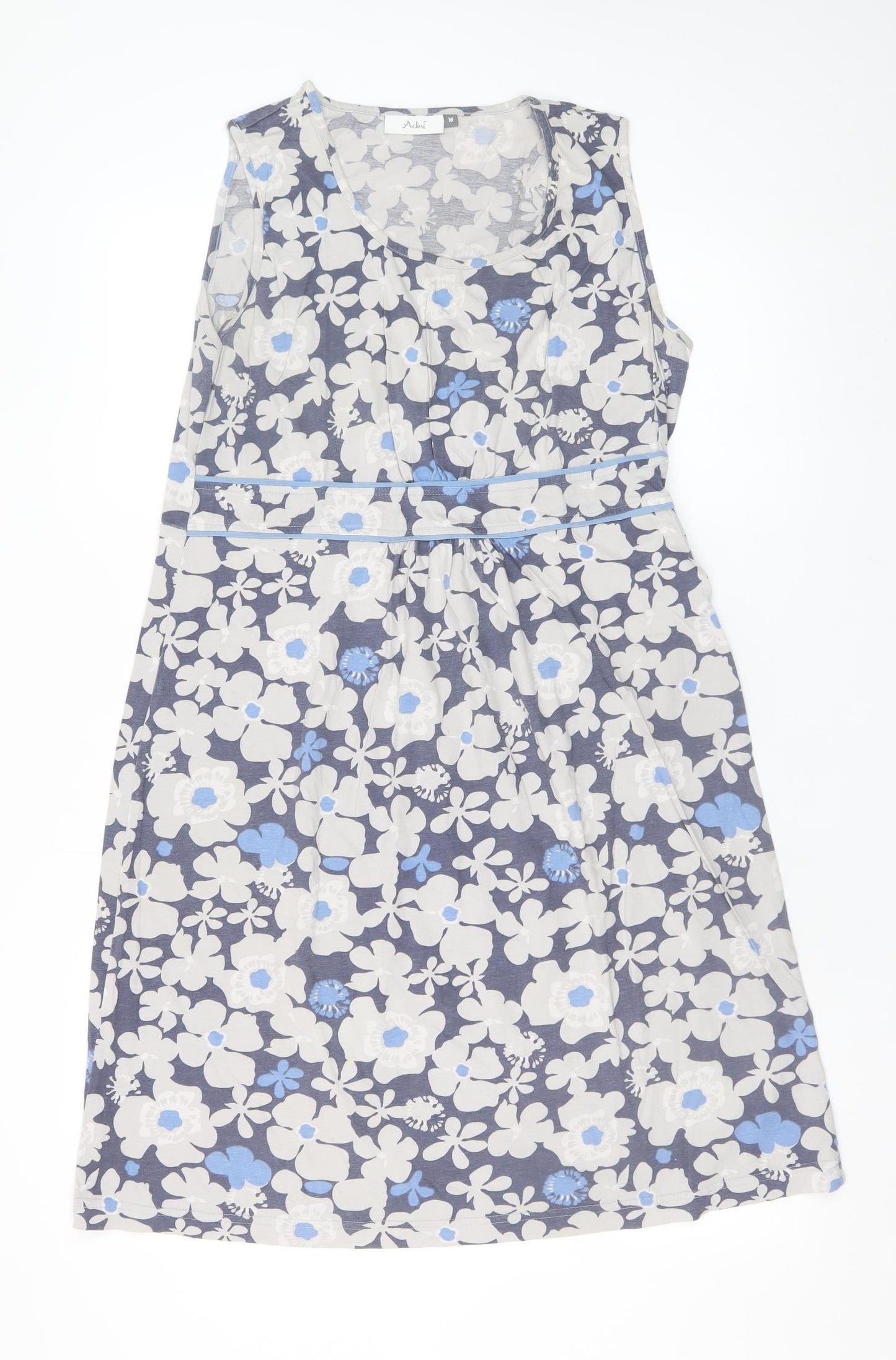 Adini Women’s Multicoloured Floral Cotton Sleeveless Shift Dress M