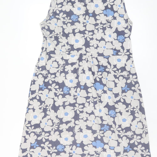 Adini Women’s Multicoloured Floral Cotton Sleeveless Shift Dress M