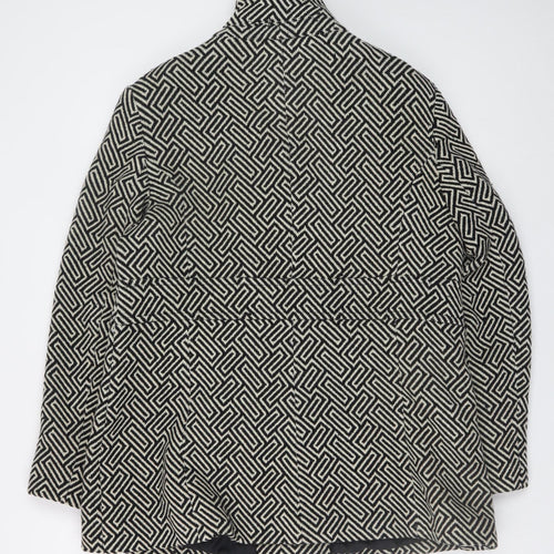 Designers at Debenhams Women Black White Wool Pea Coat Size 18