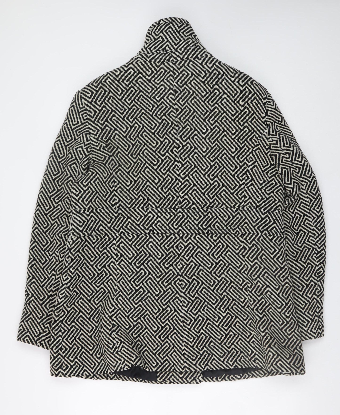 Designers at Debenhams Women Black White Wool Pea Coat Size 18