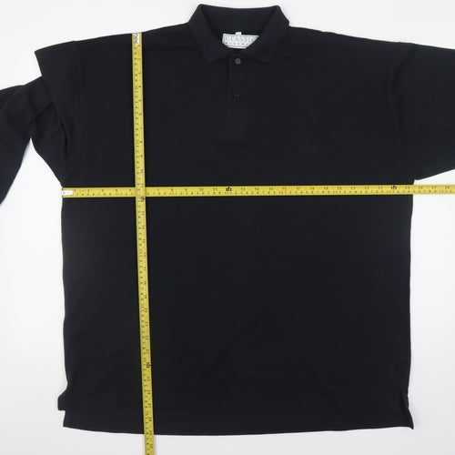 Classic Menswear Black Long Sleeve 2XL Polo Shirt for Men