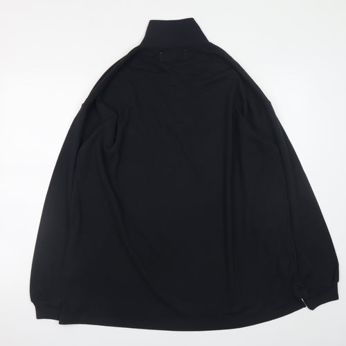 Classic Menswear Black Long Sleeve 2XL Polo Shirt for Men