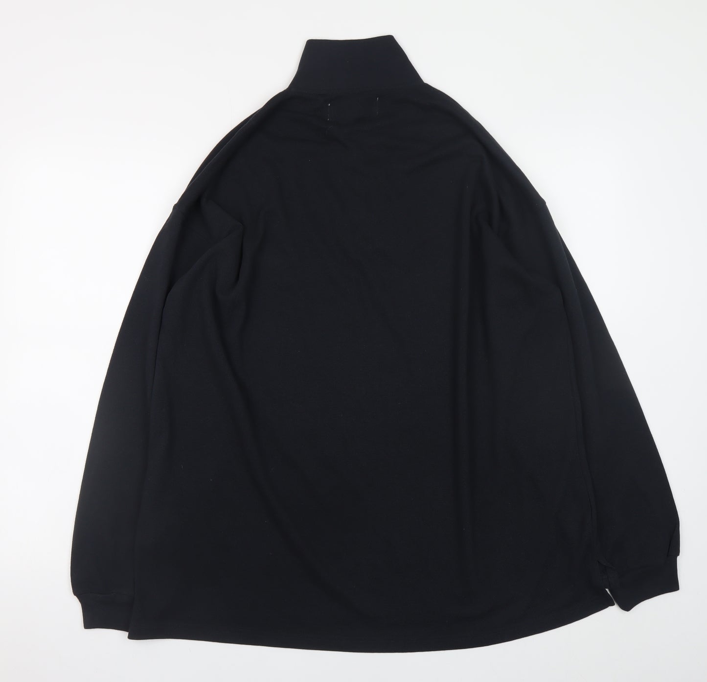 Classic Menswear Black Long Sleeve 2XL Polo Shirt for Men