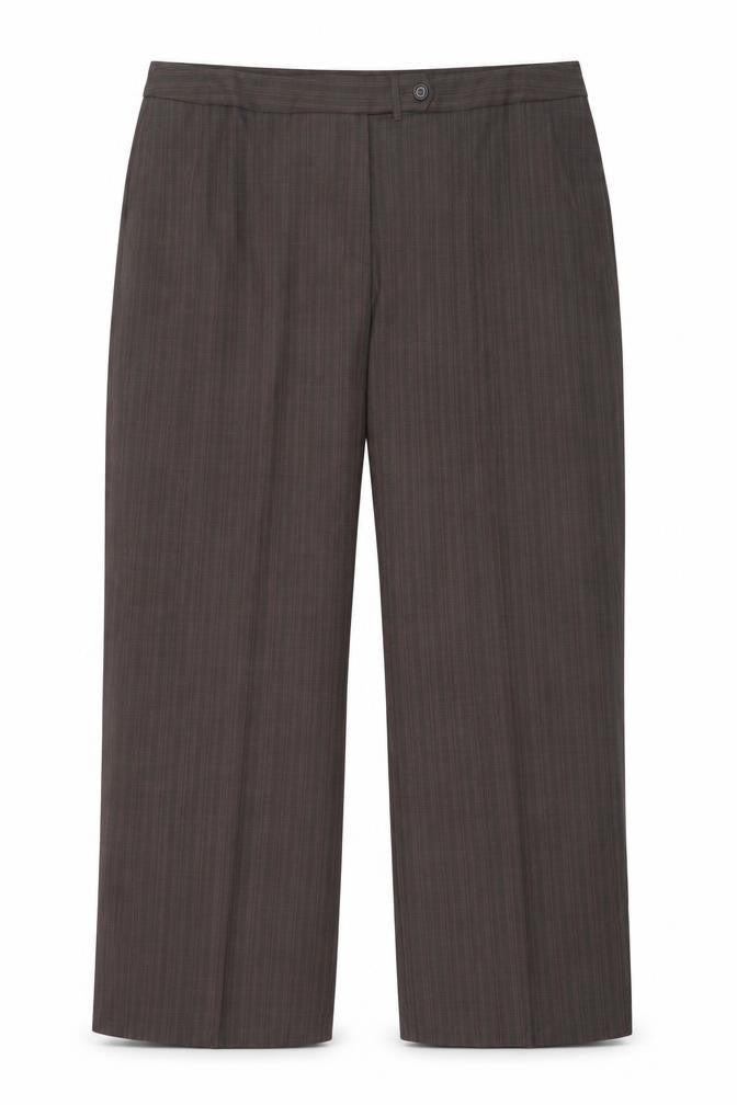 Marks and Spencer Women Brown Pinstripe Dress Pants Size 28 Regular