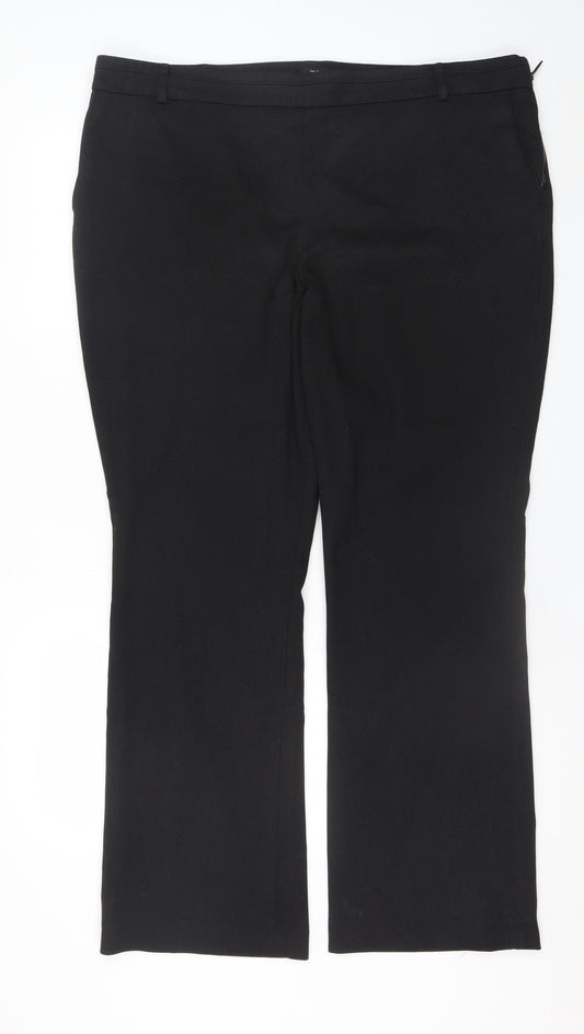 Next Women Black Size 18 Straight Leg Dress Pants Trousers