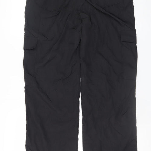 STR Black Cargo Trousers Unisex Adults UK 10 Regular Cotton Blend