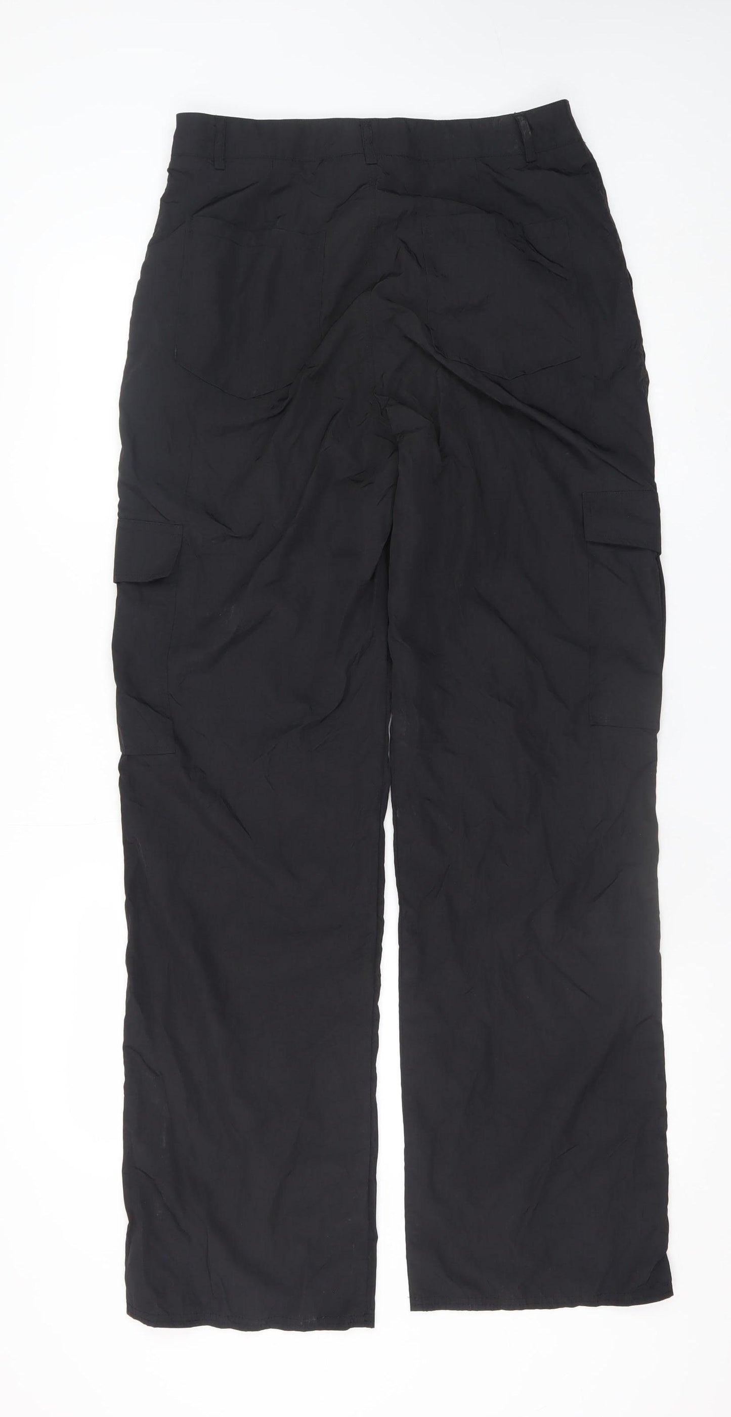 STR Black Cargo Trousers Unisex Adults UK 10 Regular Cotton Blend