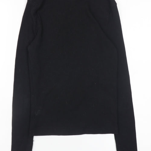Missguided Women's Black Long Sleeve Slim Fit Basic Top UK 10