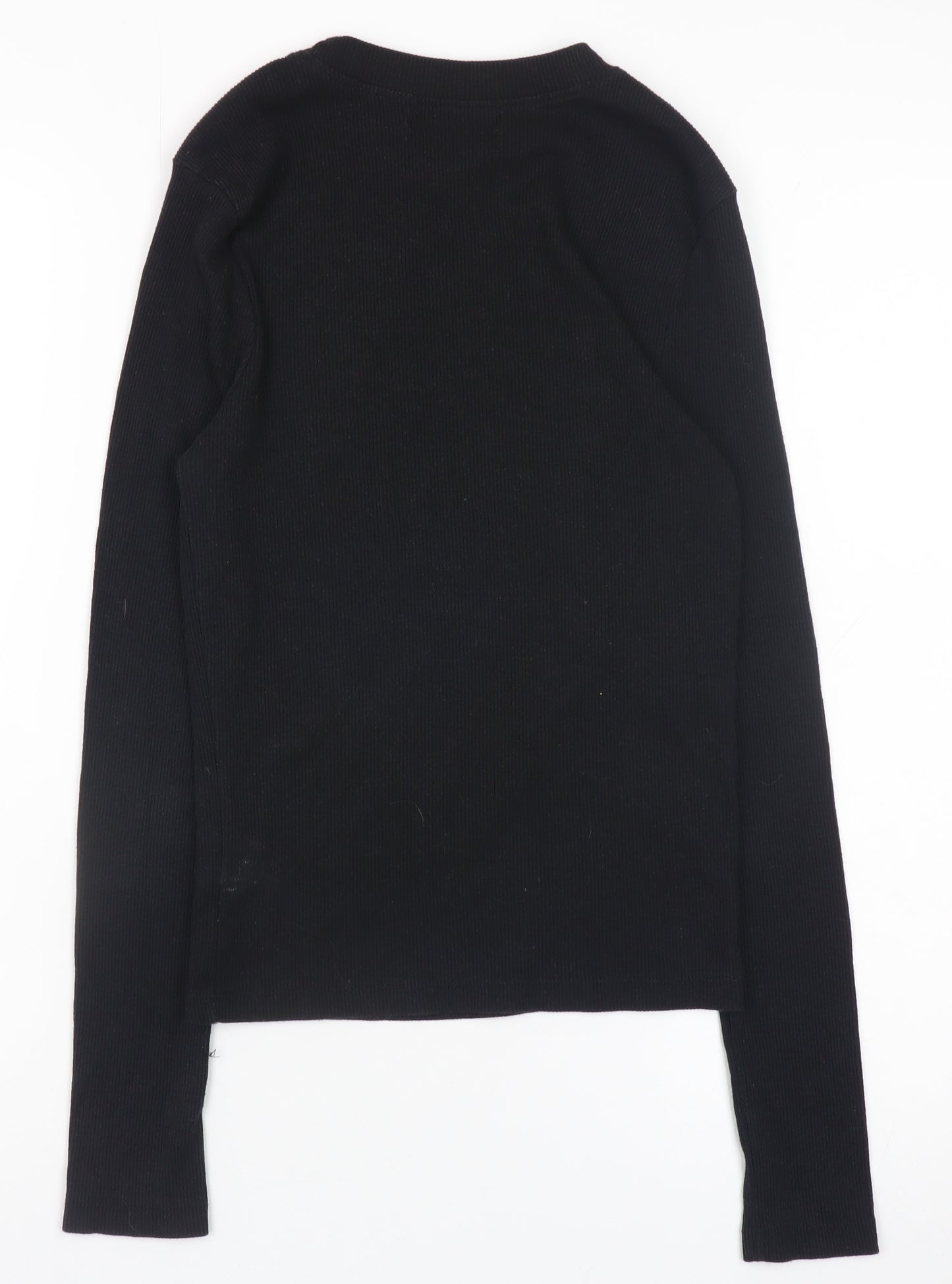 Missguided Women's Black Long Sleeve Slim Fit Basic Top UK 10