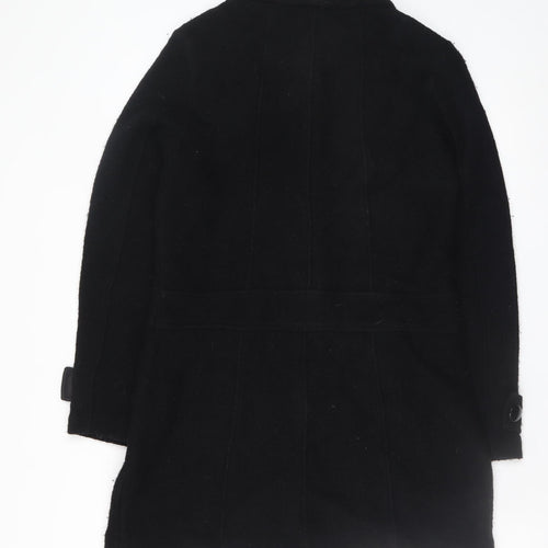 W. Lane Women's Black Wool Blend Mid-Length Coat Size 10
