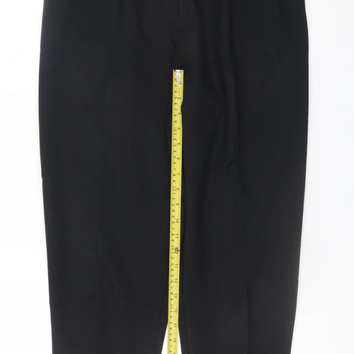 ASOS DESIGN Women's Black Cropped Tapered Trousers Size 12