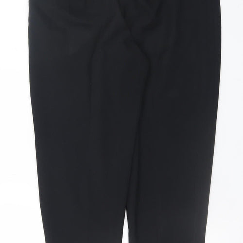 ASOS DESIGN Women's Black Cropped Tapered Trousers Size 12
