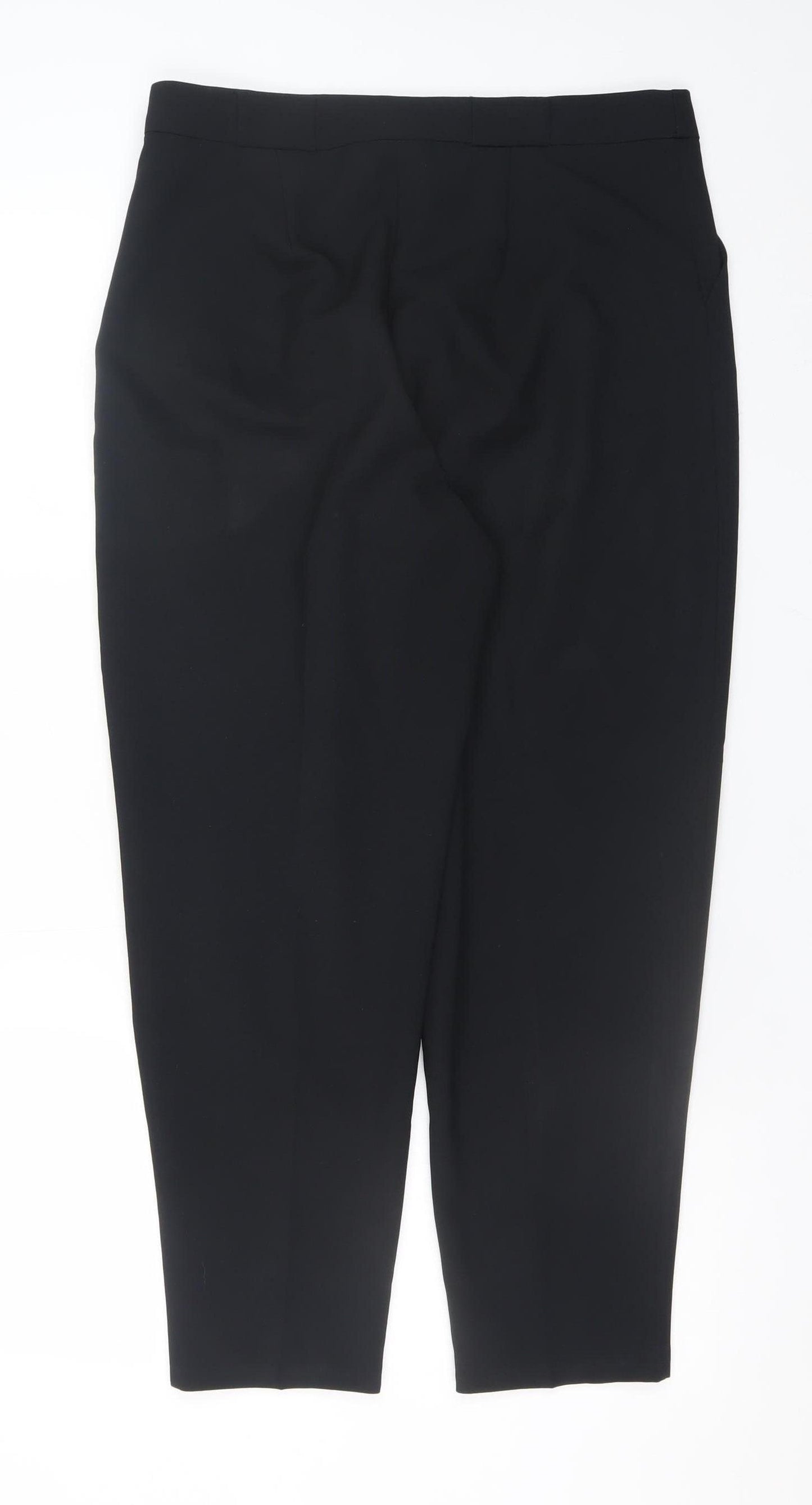 ASOS DESIGN Women's Black Cropped Tapered Trousers Size 12