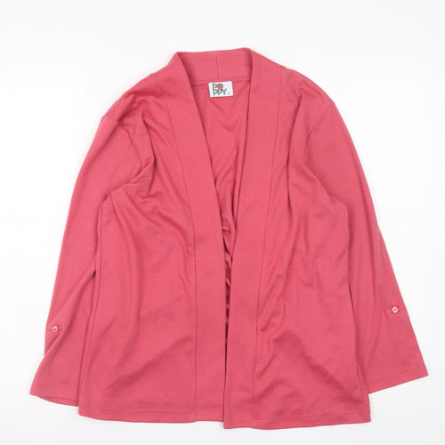 Poppy Womens Pink Size 14 Lightweight Open Cardigan