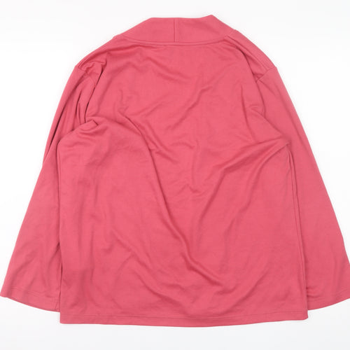 Poppy Womens Pink Size 14 Lightweight Open Cardigan