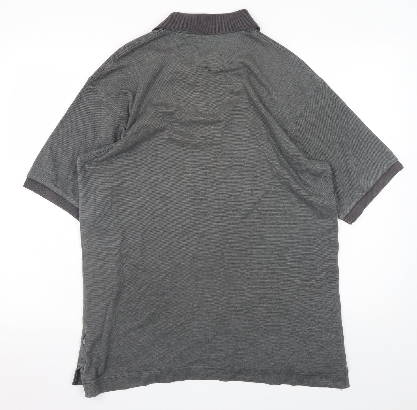 Maine New England Men’s Grey Cotton Short Sleeve Polo Shirt M