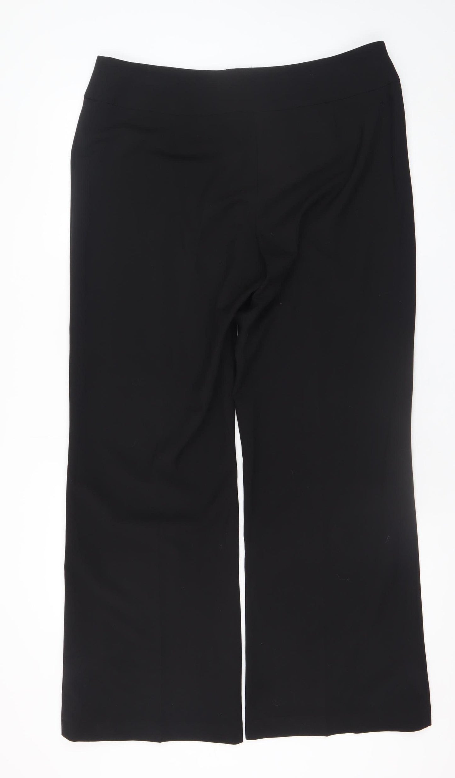 BHS Womens Black Straight Leg Dress Pants Size 16 Polyester Blend