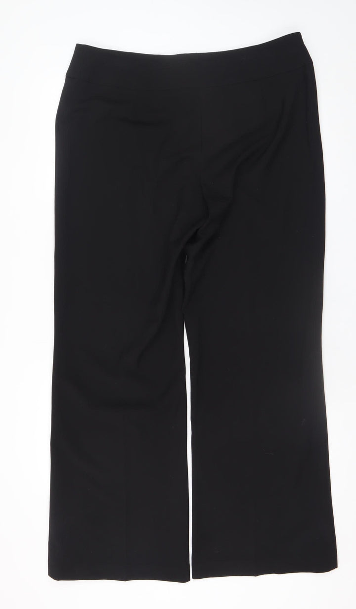 BHS Womens Black Straight Leg Dress Pants Size 16 Polyester Blend