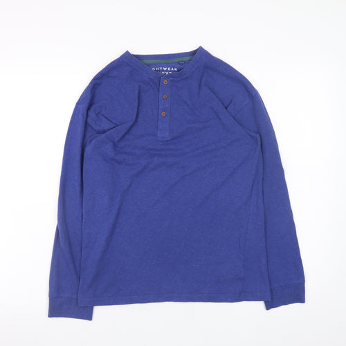 Next Boys Blue Henley Long Sleeve Pyjama Top 12 Years Cotton Blend