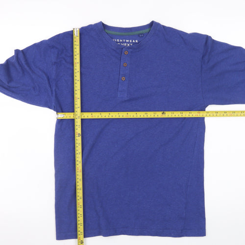 Next Boys Blue Henley Long Sleeve Pyjama Top 12 Years Cotton Blend