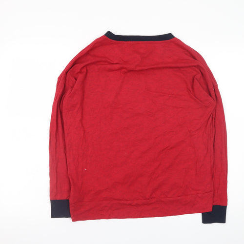 Next Women Red Long Sleeve Mummy Bear Pyjama Top Size 8