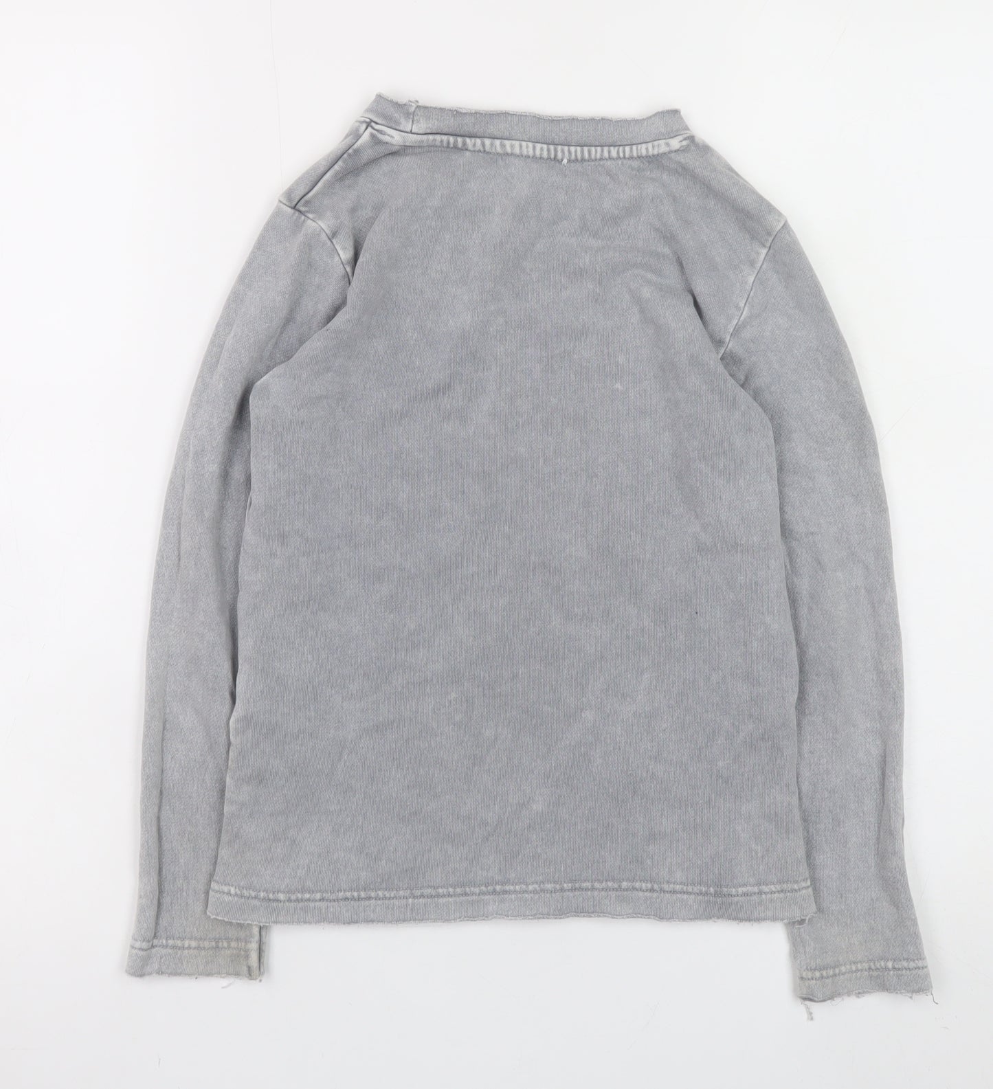 H&M Boys Grey Monster Truck Long Sleeve Sweatshirt 6-8 Years Zip Detail
