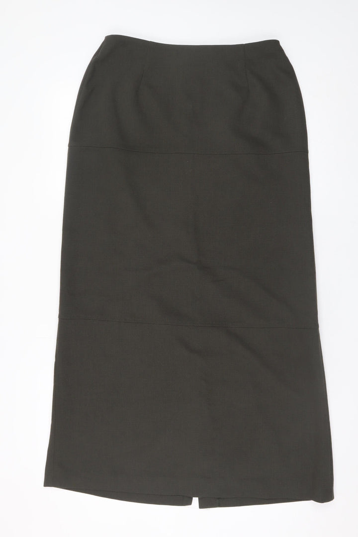 Monsoon Women Brown Midi Pencil Skirt UK 12 Workwear Lined