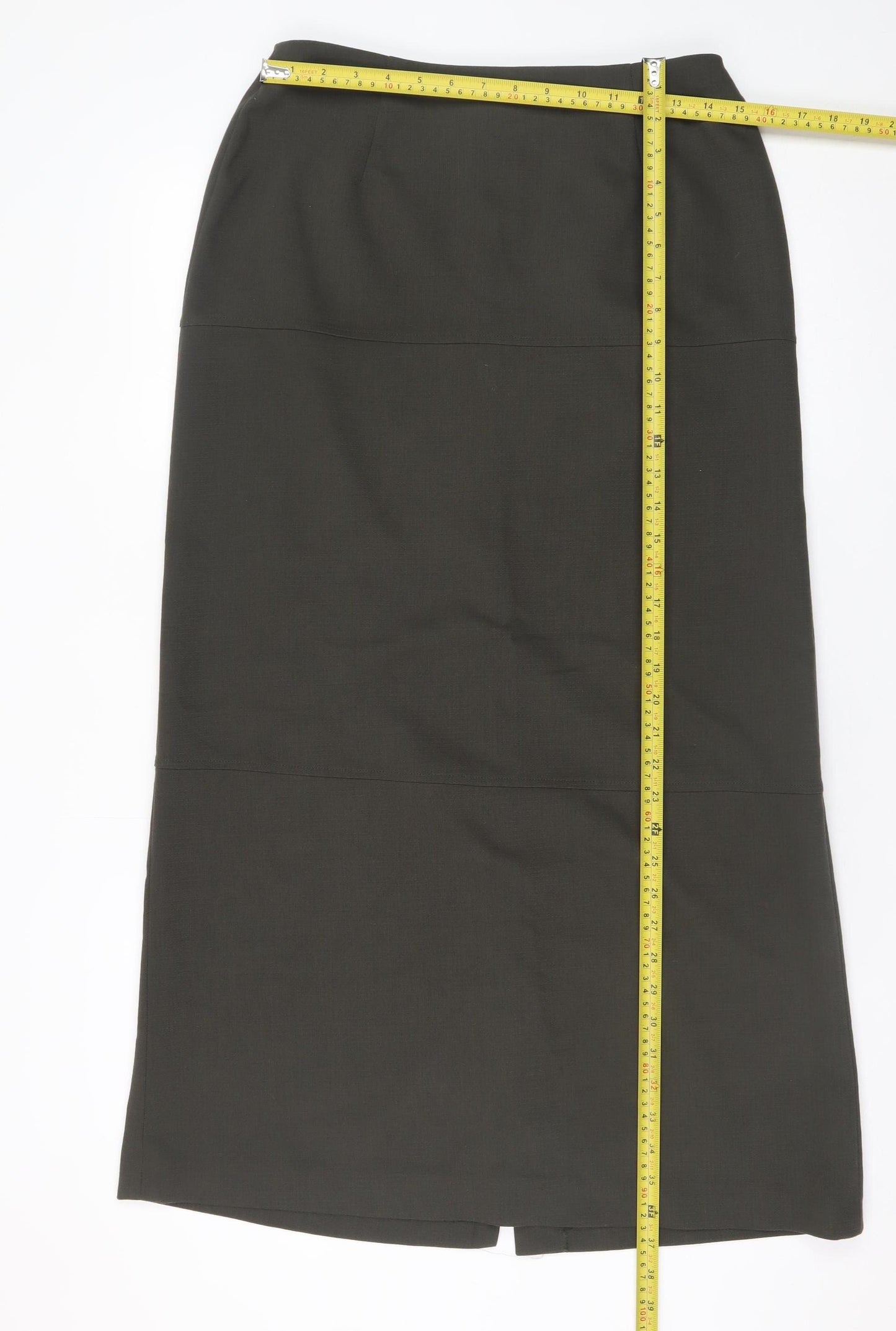 Monsoon Women Brown Midi Pencil Skirt UK 12 Workwear Lined