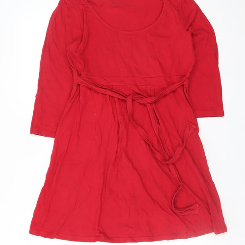 Dorothy Perkins Women’s Red A-Line Knee Length Cotton Dress Size 12