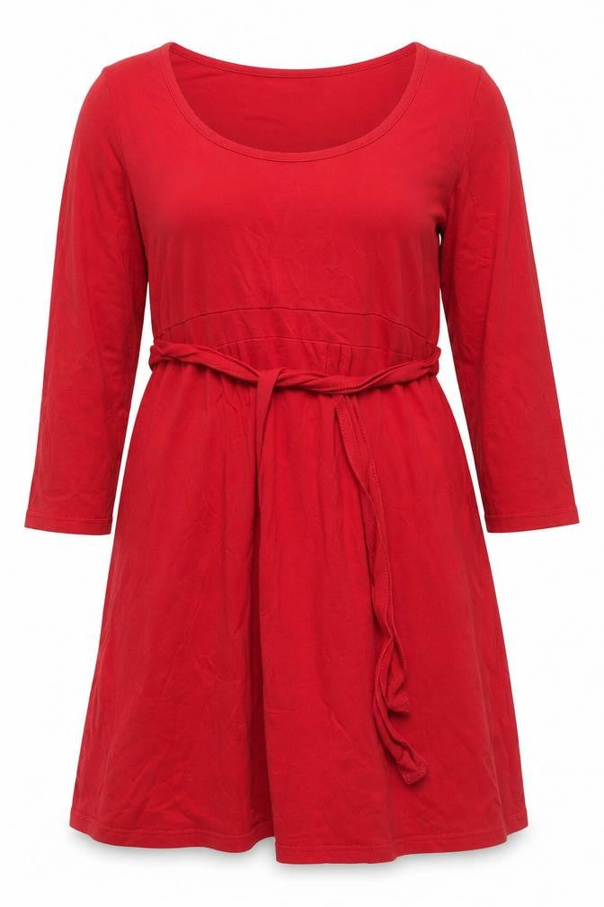 Dorothy Perkins Women’s Red A-Line Knee Length Cotton Dress Size 12