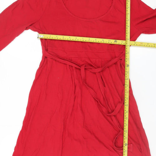 Dorothy Perkins Women’s Red A-Line Knee Length Cotton Dress Size 12